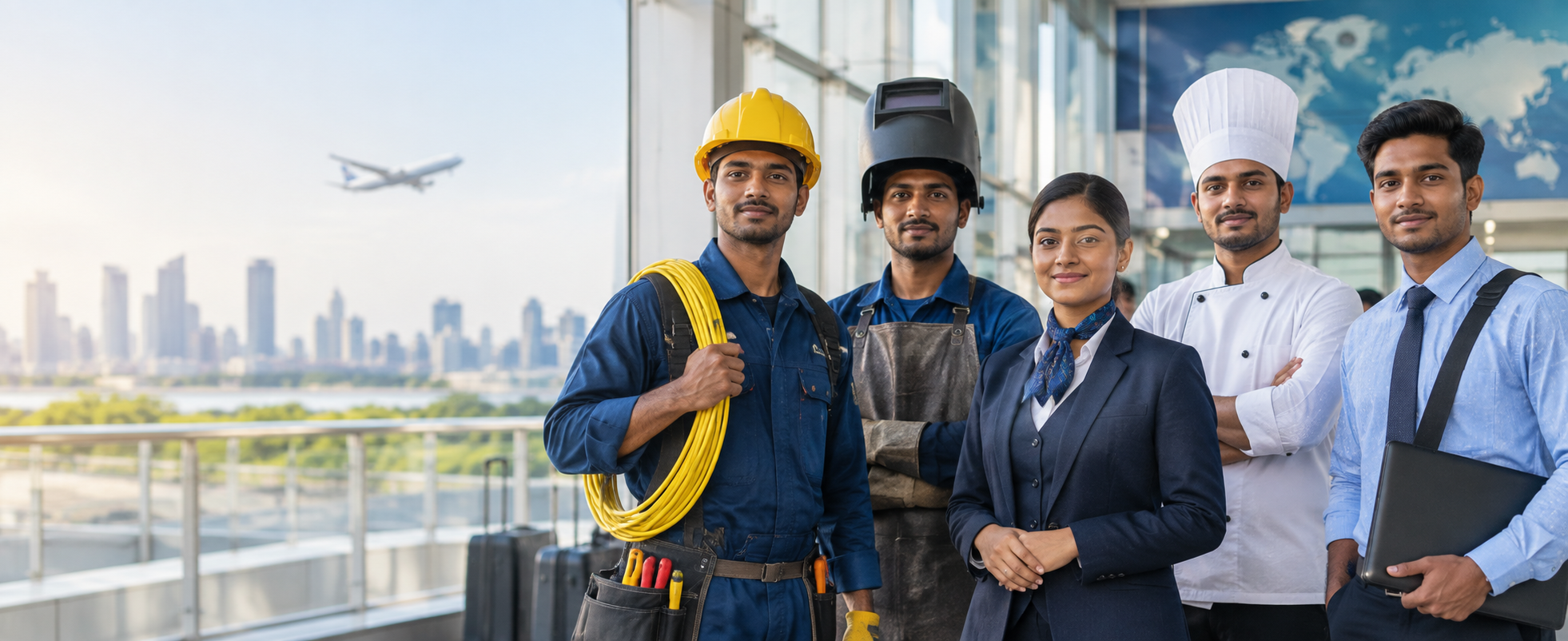 International workforce professionals representing global career opportunities